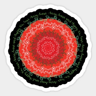 Xmas New Year Mandala Sticker